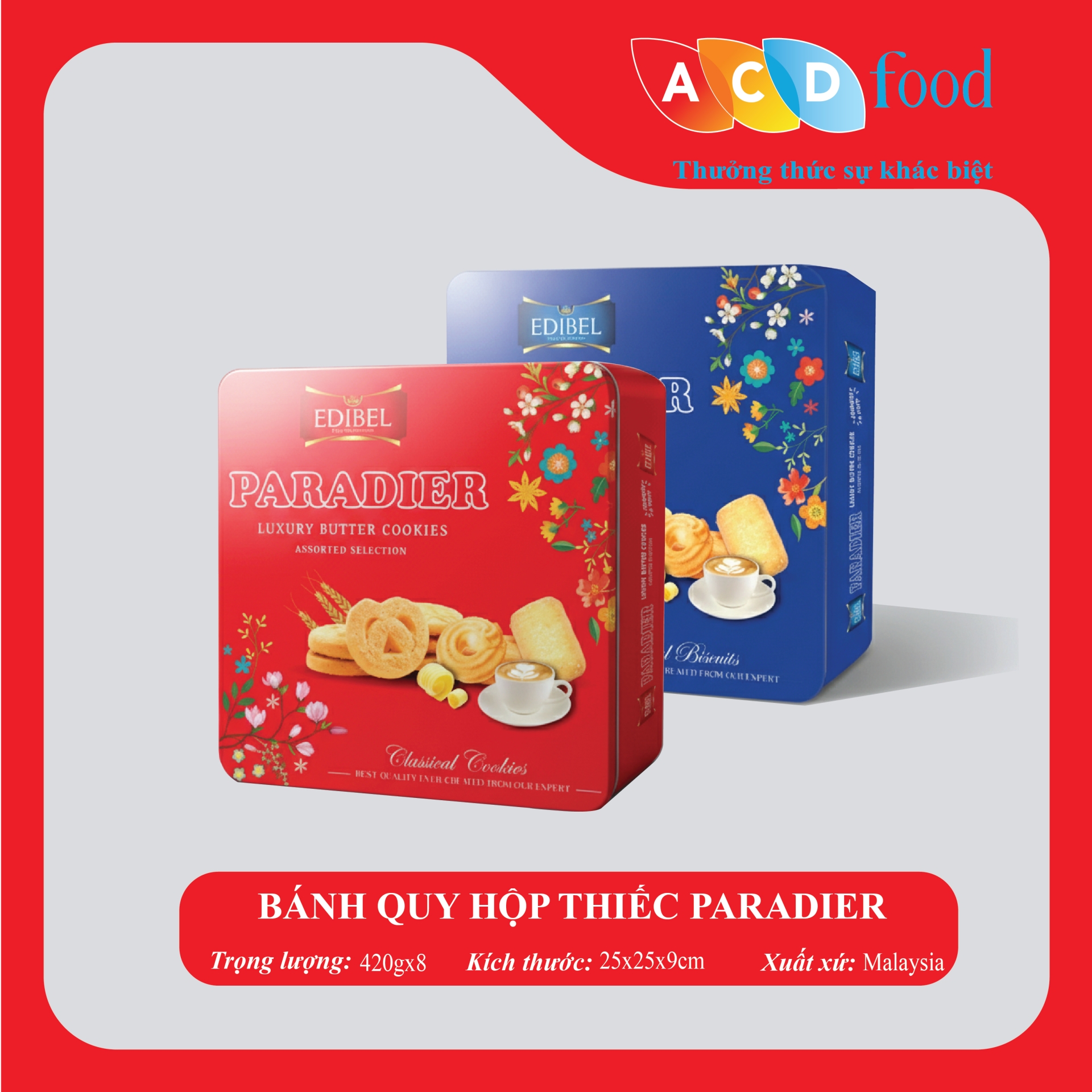 BÁNH QUY HỘP THIẾC PARADIER